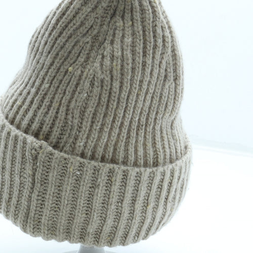 H&M Womens Beige Acrylic Beanie One Size