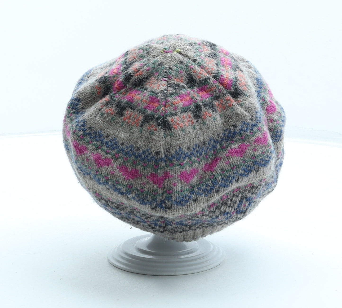 Accessorize Womens Multicoloured Geometric Angora Beanie One Size