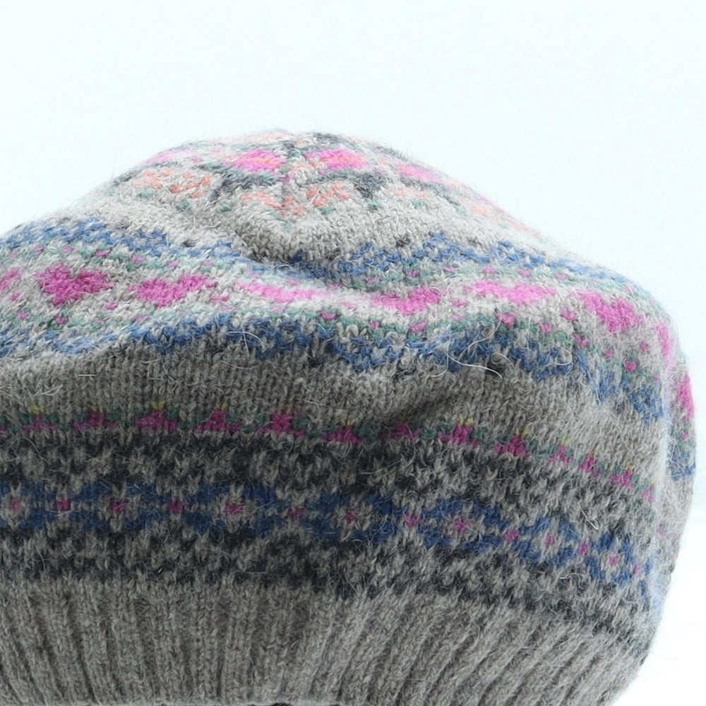 Accessorize Womens Multicoloured Geometric Angora Beanie One Size