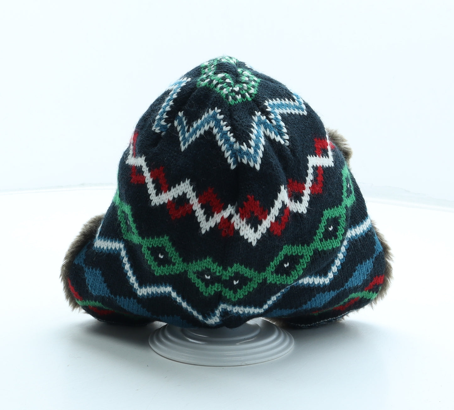 NEXT Boys Multicoloured Fair Isle Acrylic Trapper Hat Size S