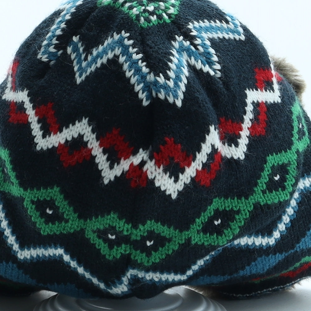 NEXT Boys Multicoloured Fair Isle Acrylic Trapper Hat Size S
