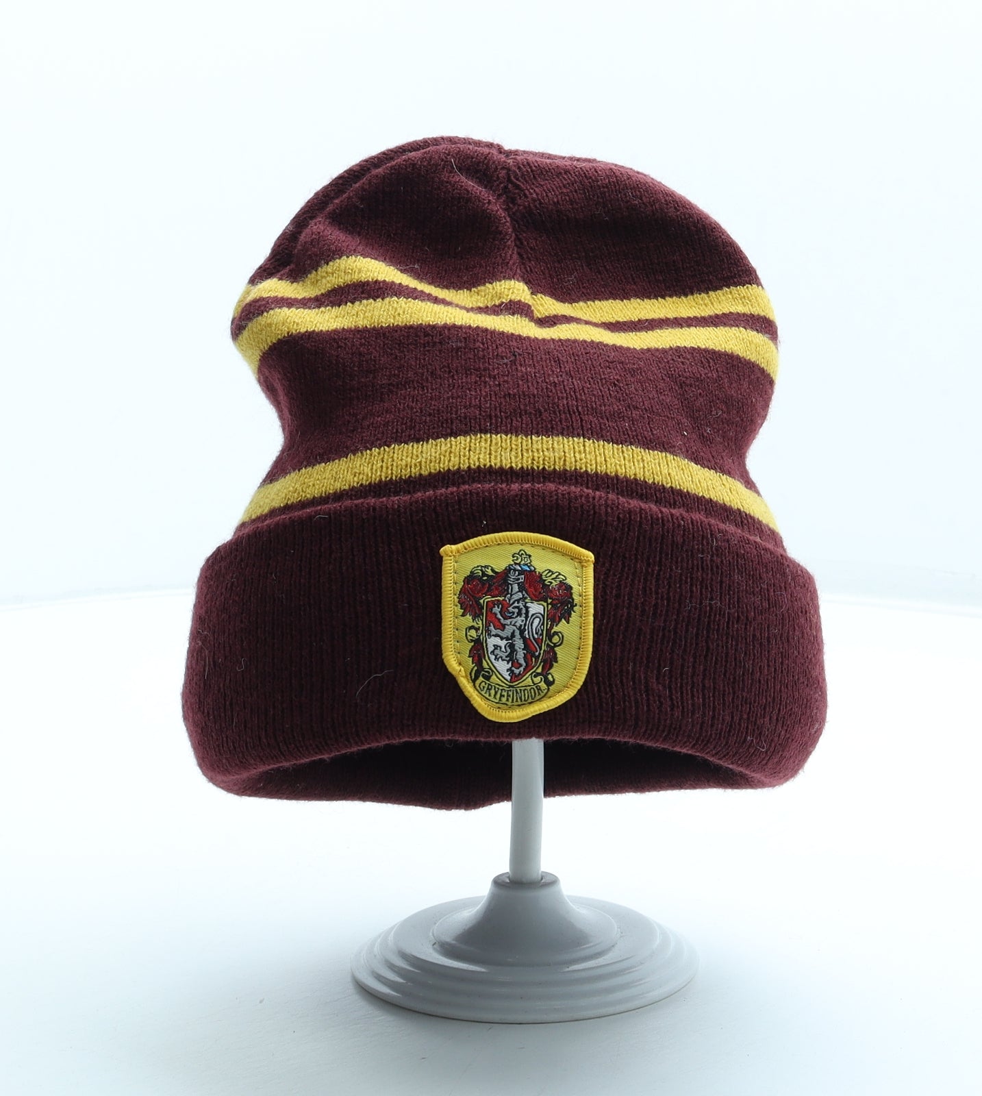 Harry Potter Boys Red Striped Acrylic Beanie One Size - Gryffindor