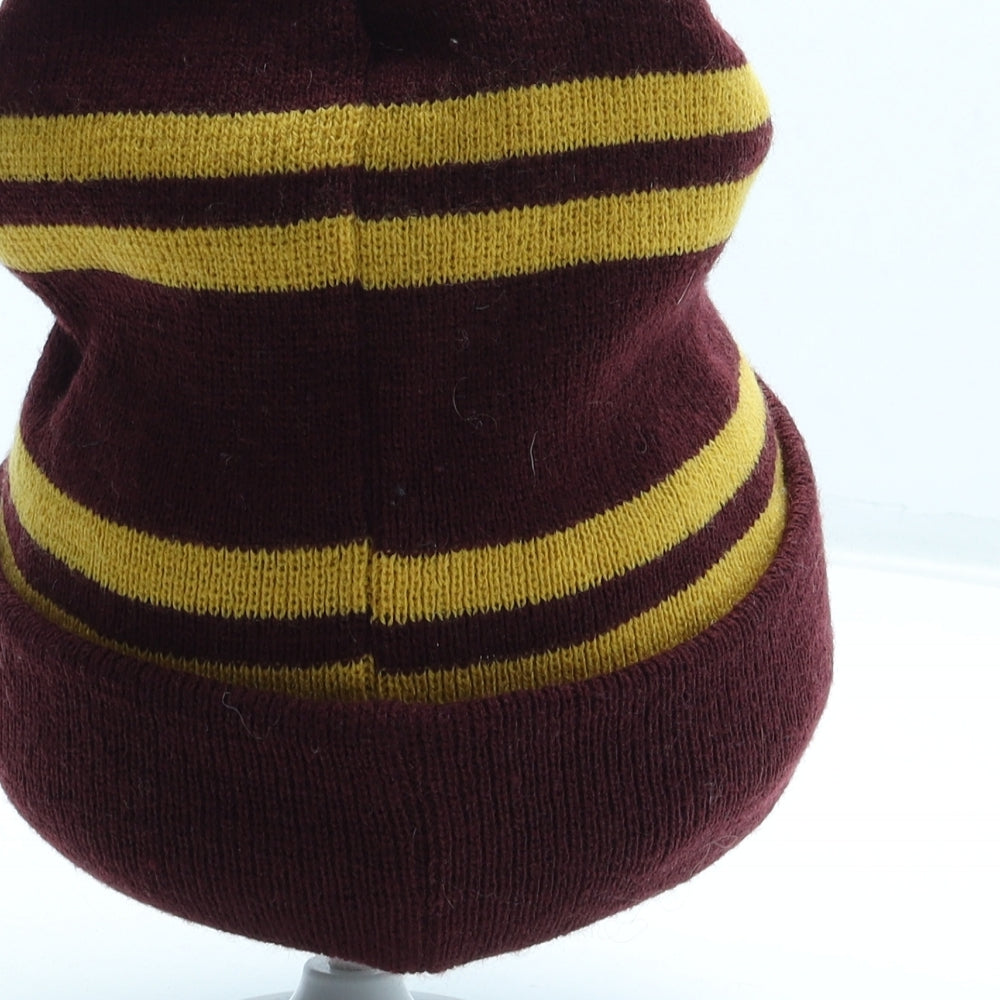 Harry Potter Boys Red Striped Acrylic Beanie One Size - Gryffindor