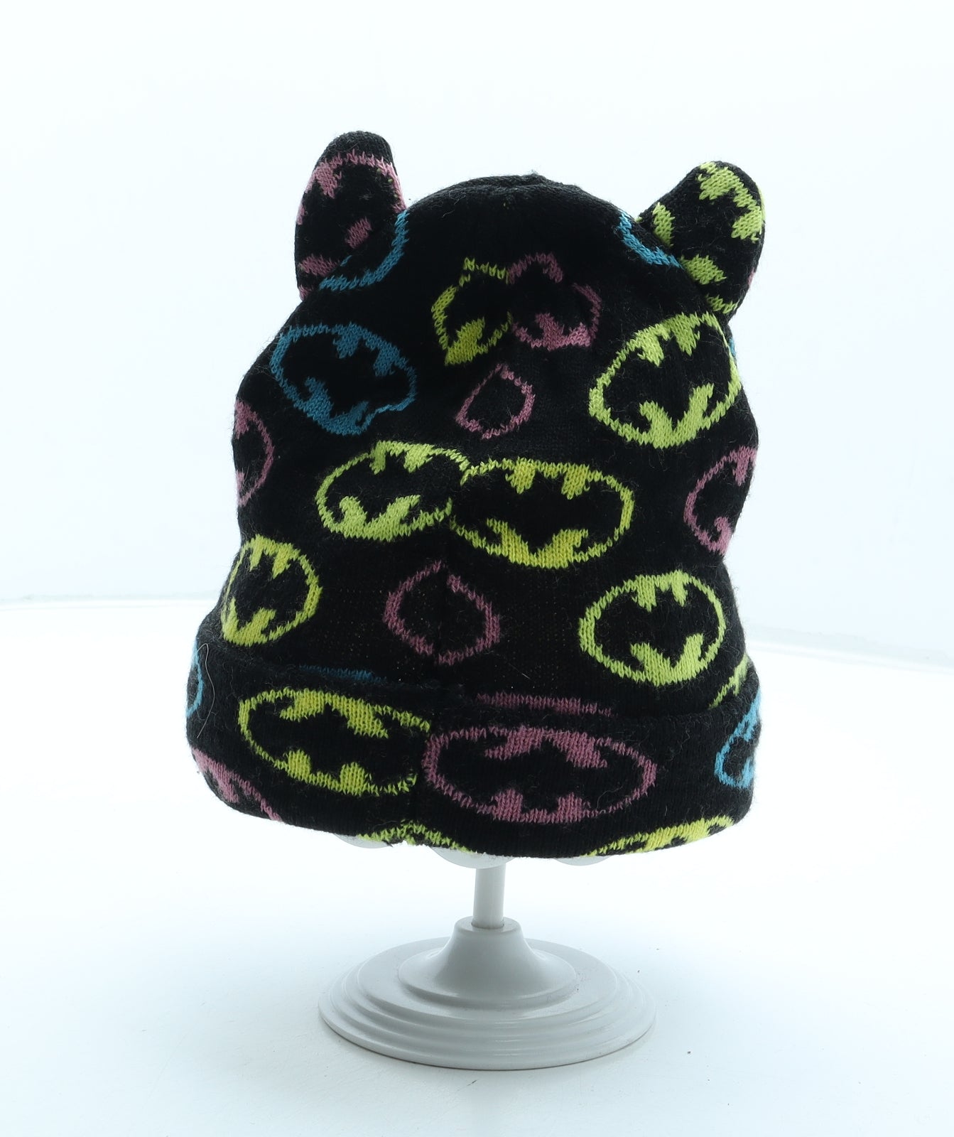 Batman Boys Multicoloured Geometric Acrylic Beanie One Size