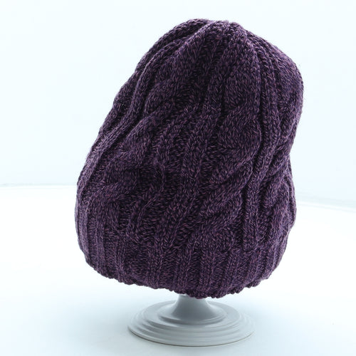 Heat Holders Womens Purple Acrylic Beanie One Size