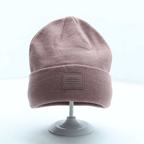H&M Womens Pink Acrylic Beanie One Size