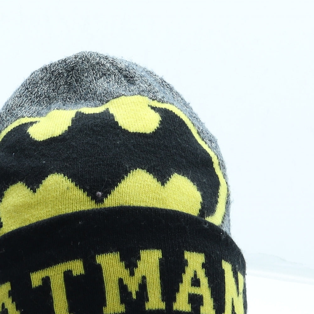 Batman Boys Grey Acrylic Beanie One Size