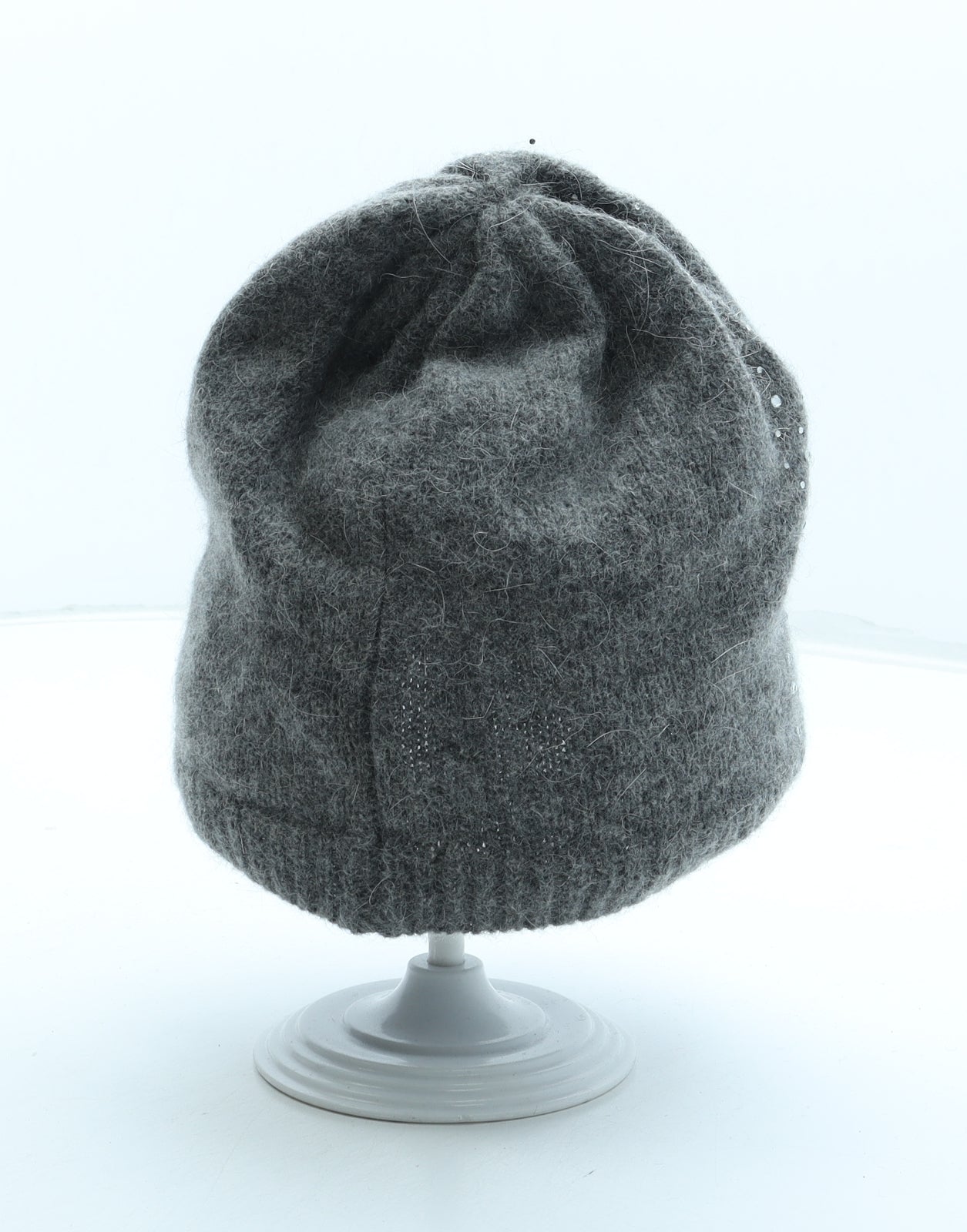 Oasis Womens Grey Wool Beanie One Size