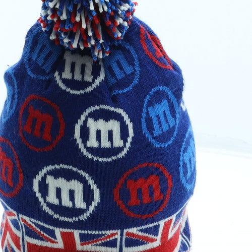 M&M's Womens Multicoloured Geometric Acrylic Bobble Hat One Size - Union Jack Logo