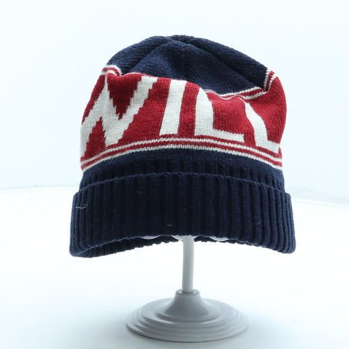 Jack Wills Mens Multicoloured Striped Acrylic Beanie One Size - Logo