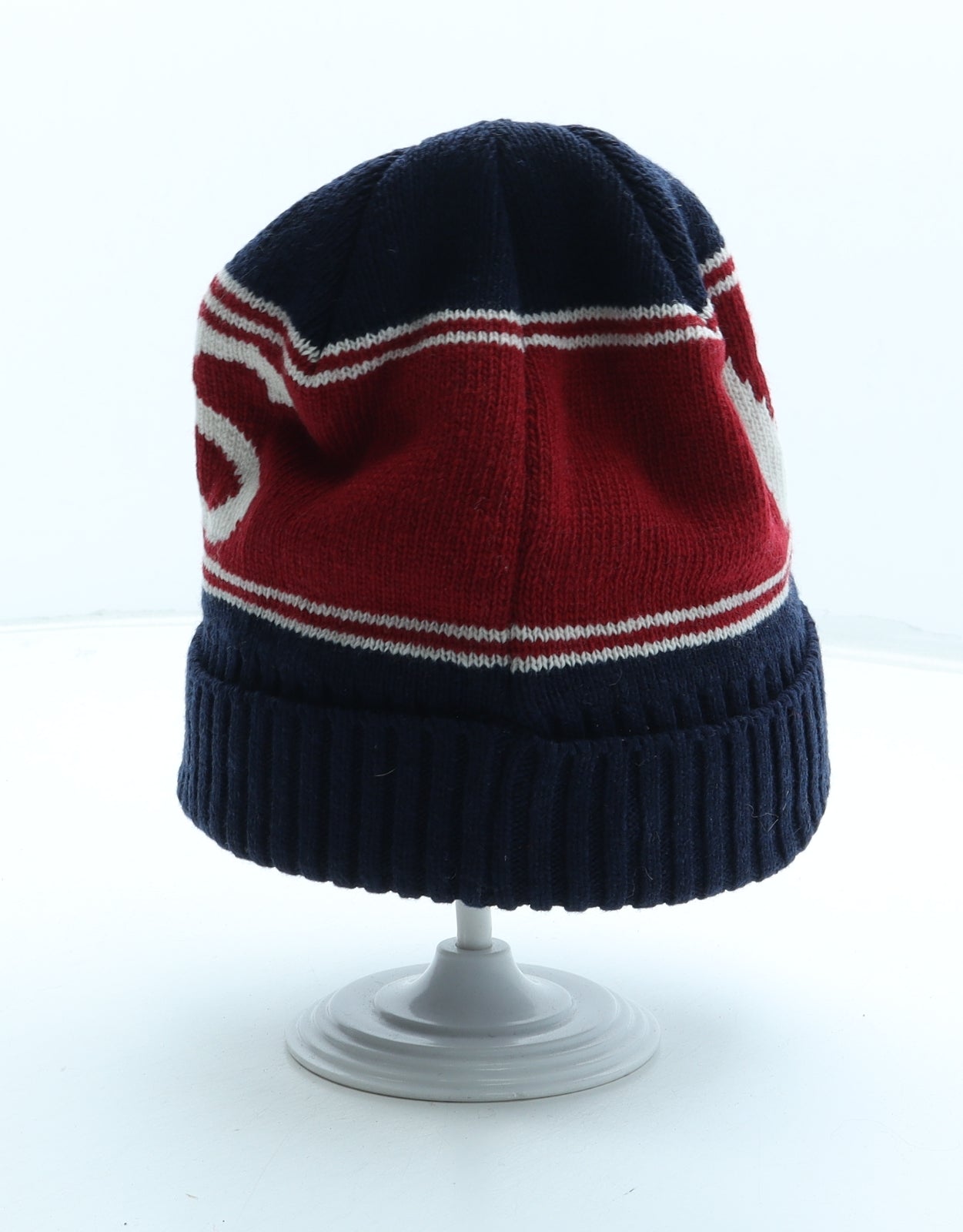 Jack Wills Mens Multicoloured Striped Acrylic Beanie One Size - Logo