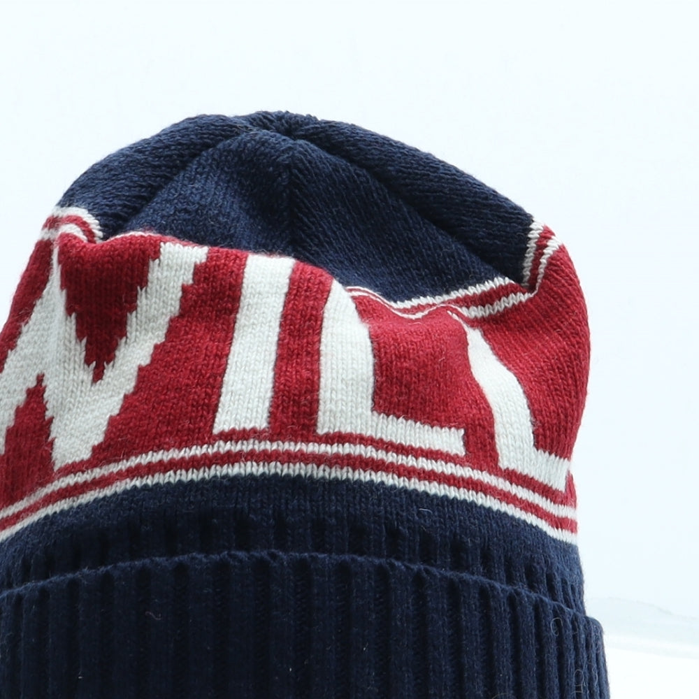 Jack Wills Mens Multicoloured Striped Acrylic Beanie One Size - Logo