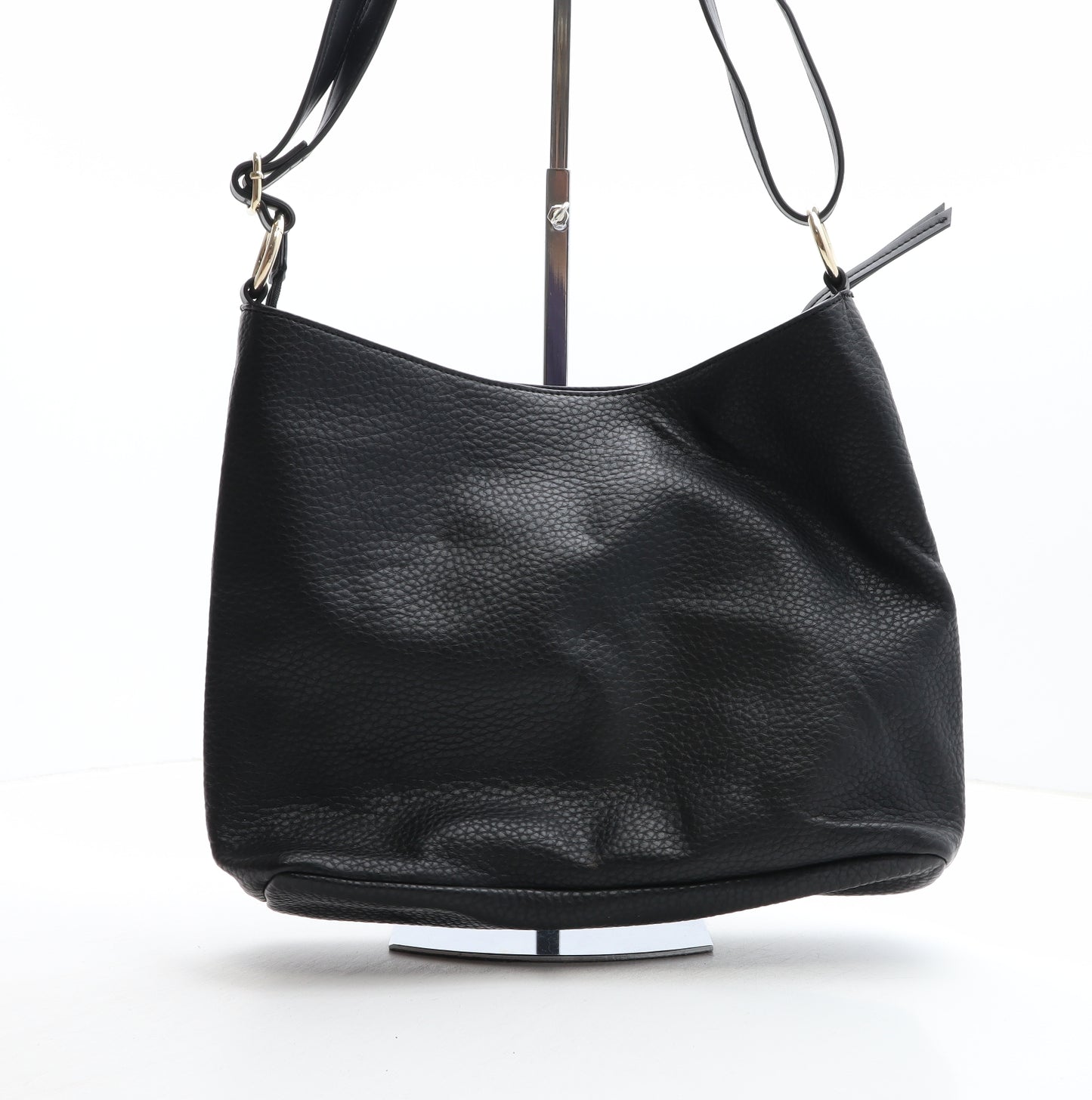 Fiorelli Womens Black Solid Polyurethane Crossbody Size Medium