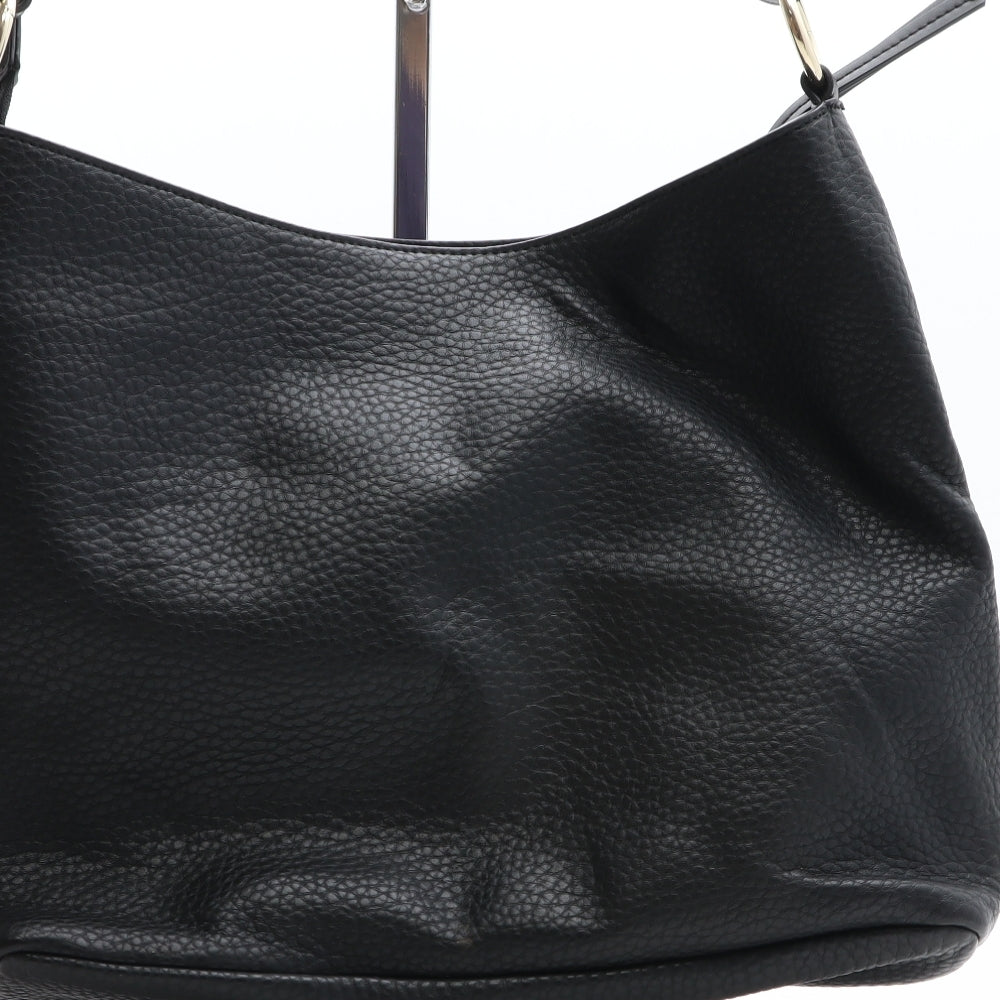 Fiorelli Womens Black Solid Polyurethane Crossbody Size Medium