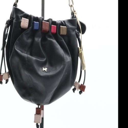 Radley Womens Black Solid Leather Pouch Size Small - Square Details