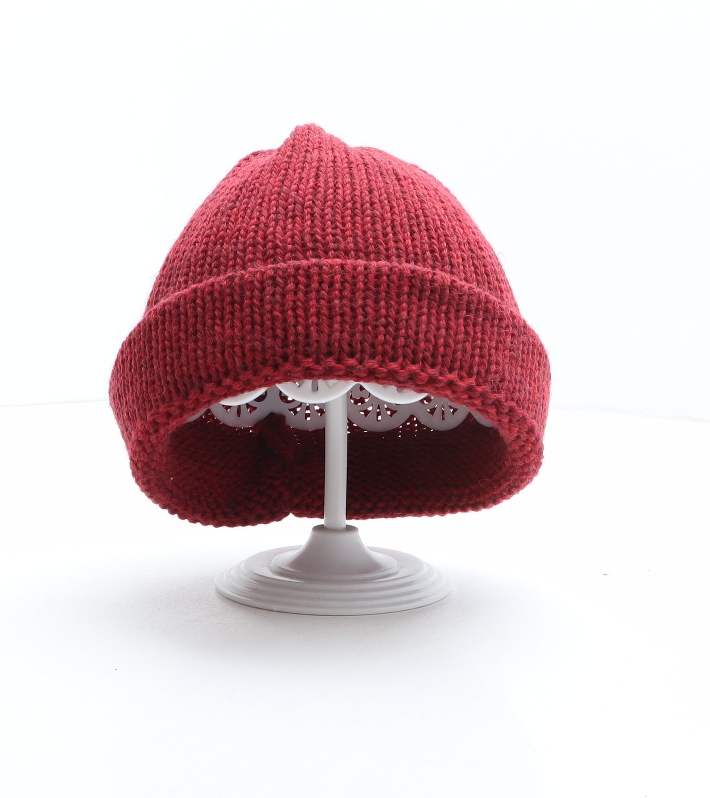 Universal Works Mens Red Wool Docker Cap One Size