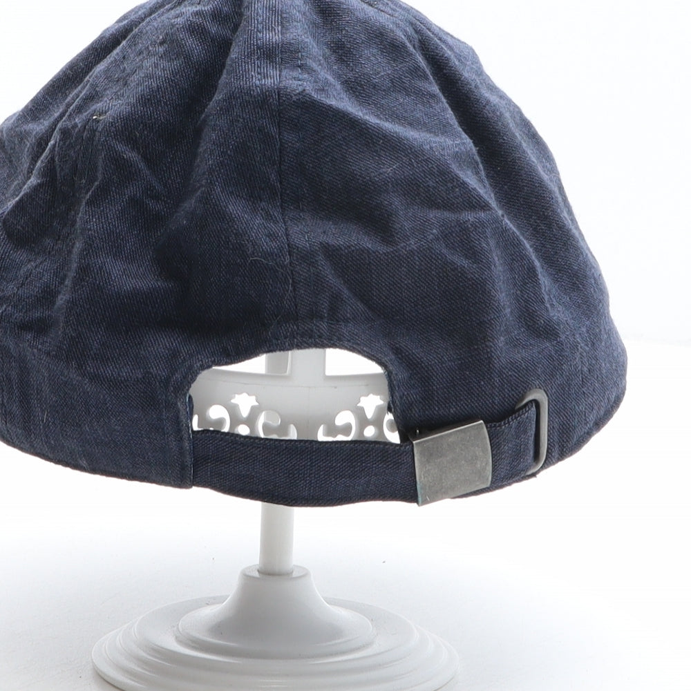 Preworn Mens Blue Polyester Flat Cap One Size