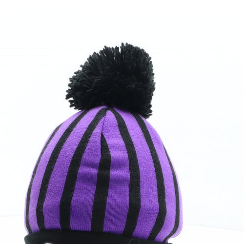 Disney Womens Multicoloured Striped Acrylic Bobble Hat One Size - Tim Burton, The Nightmare Before Christmas, Jack Skellington, Halloween, Christmas
