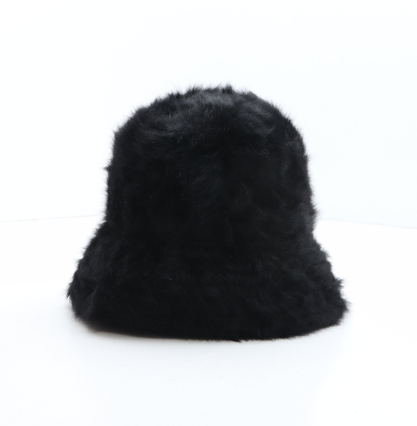 Betmar Womens Black Angora Bucket Hat One Size