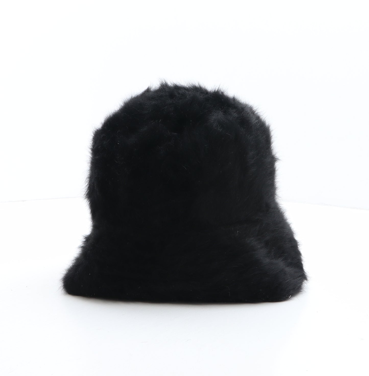 Betmar Womens Black Angora Bucket Hat One Size