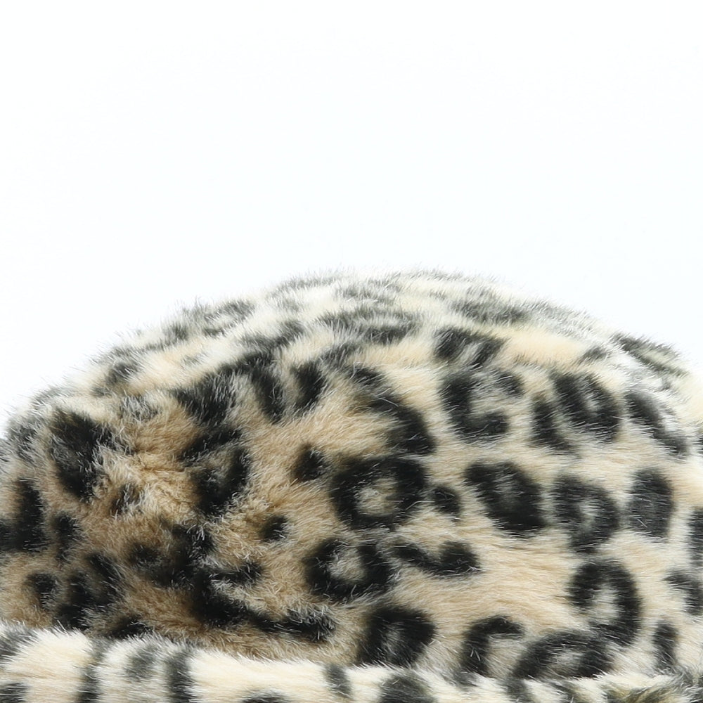 Eurico Pescatore Womens Beige Animal Print Acrylic Cloche One Size - Leopard print