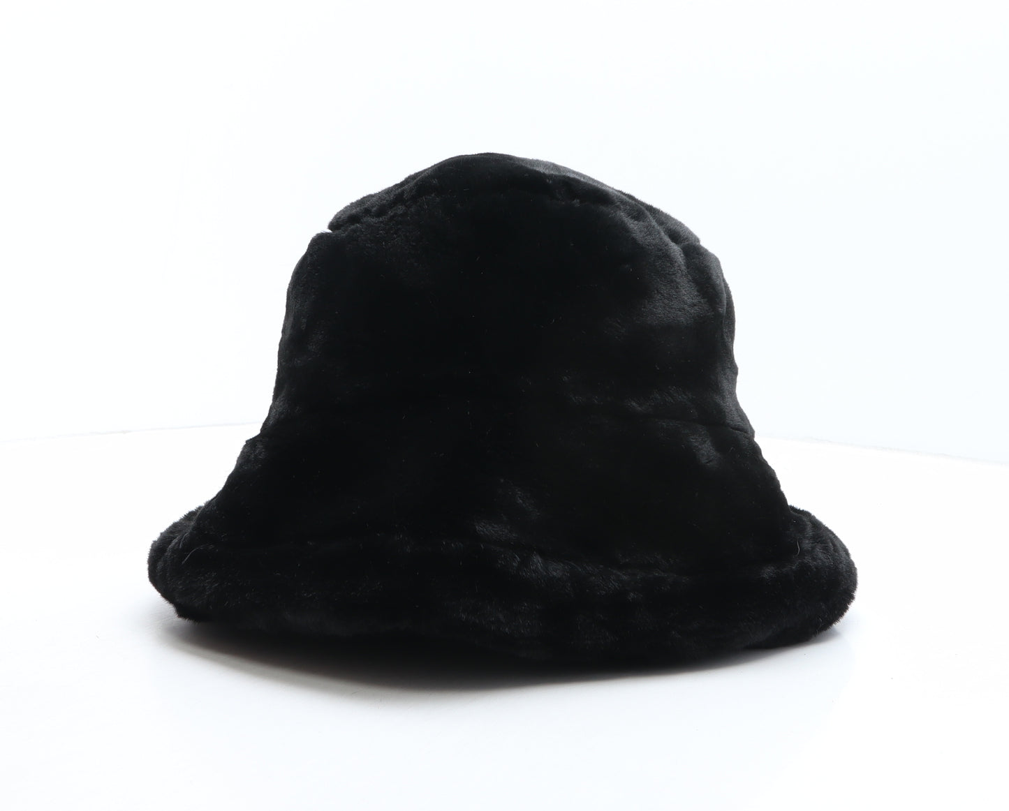 Preworn Womens Black Acrylic Bucket Hat One Size