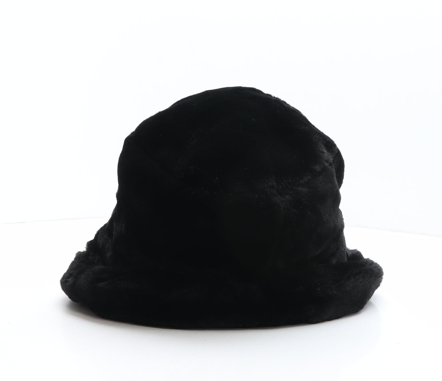 Preworn Womens Black Acrylic Bucket Hat One Size