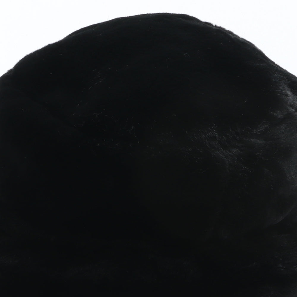 Preworn Womens Black Acrylic Bucket Hat One Size