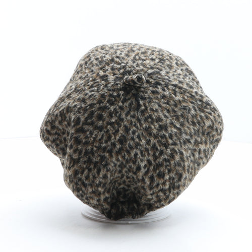 Accessorize Womens Brown Animal Print Polyester Beret One Size - Leopard print