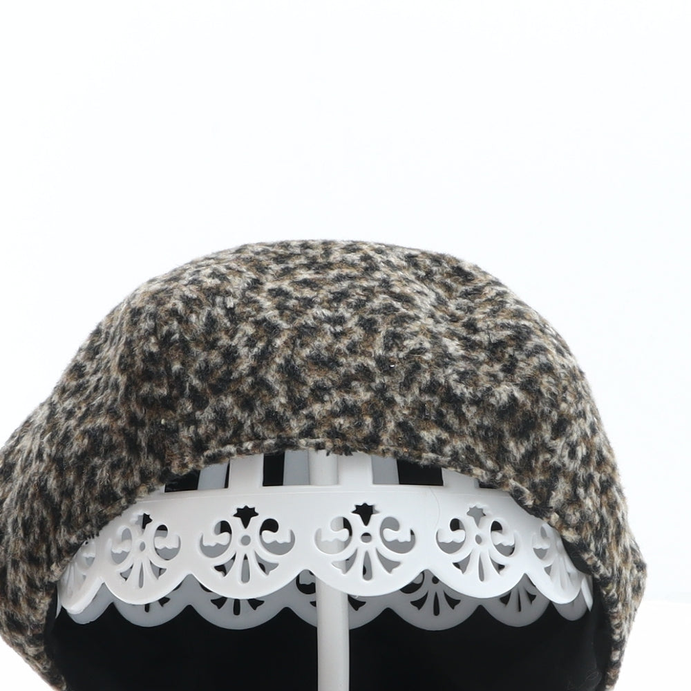 Accessorize Womens Brown Animal Print Polyester Beret One Size - Leopard print