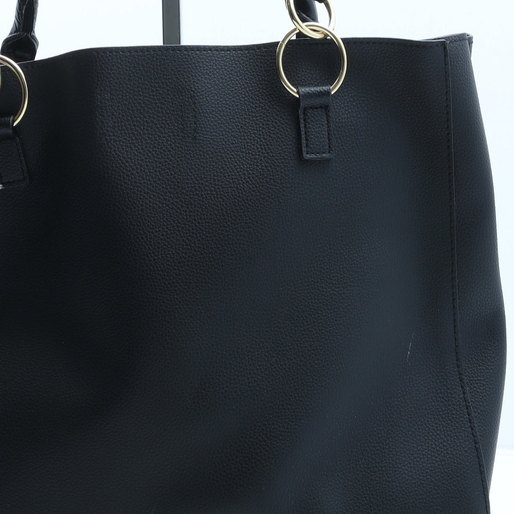 Primark Womens Black Polyurethane Top Handle Bag Size Large