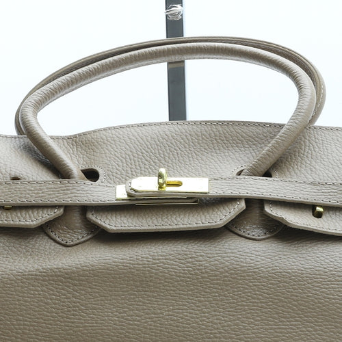 Borse In Pelle Womens Brown Leather Top Handle Bag Size Medium