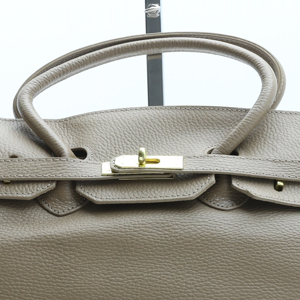 Borse In Pelle Womens Brown Leather Top Handle Bag Size Medium
