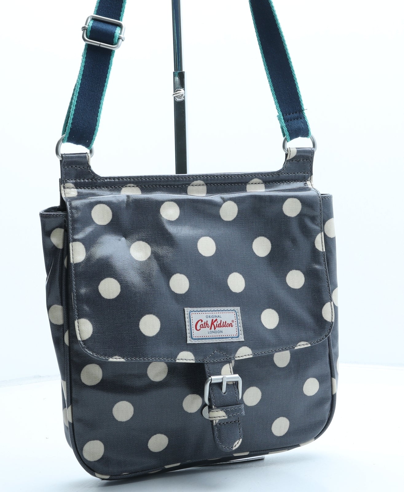 Cath Kidston Womens Grey Polka Dot Polyurethane Crossbody Size Small