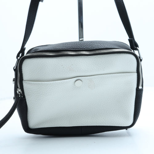 Marks and Spencer Womens White Colorblock Polyurethane Crossbody Size Small
