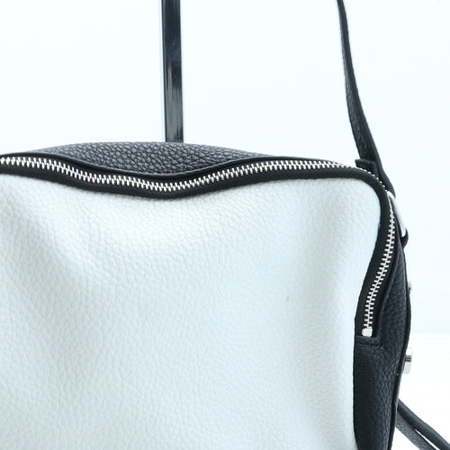 Marks and Spencer Womens White Colorblock Polyurethane Crossbody Size Small
