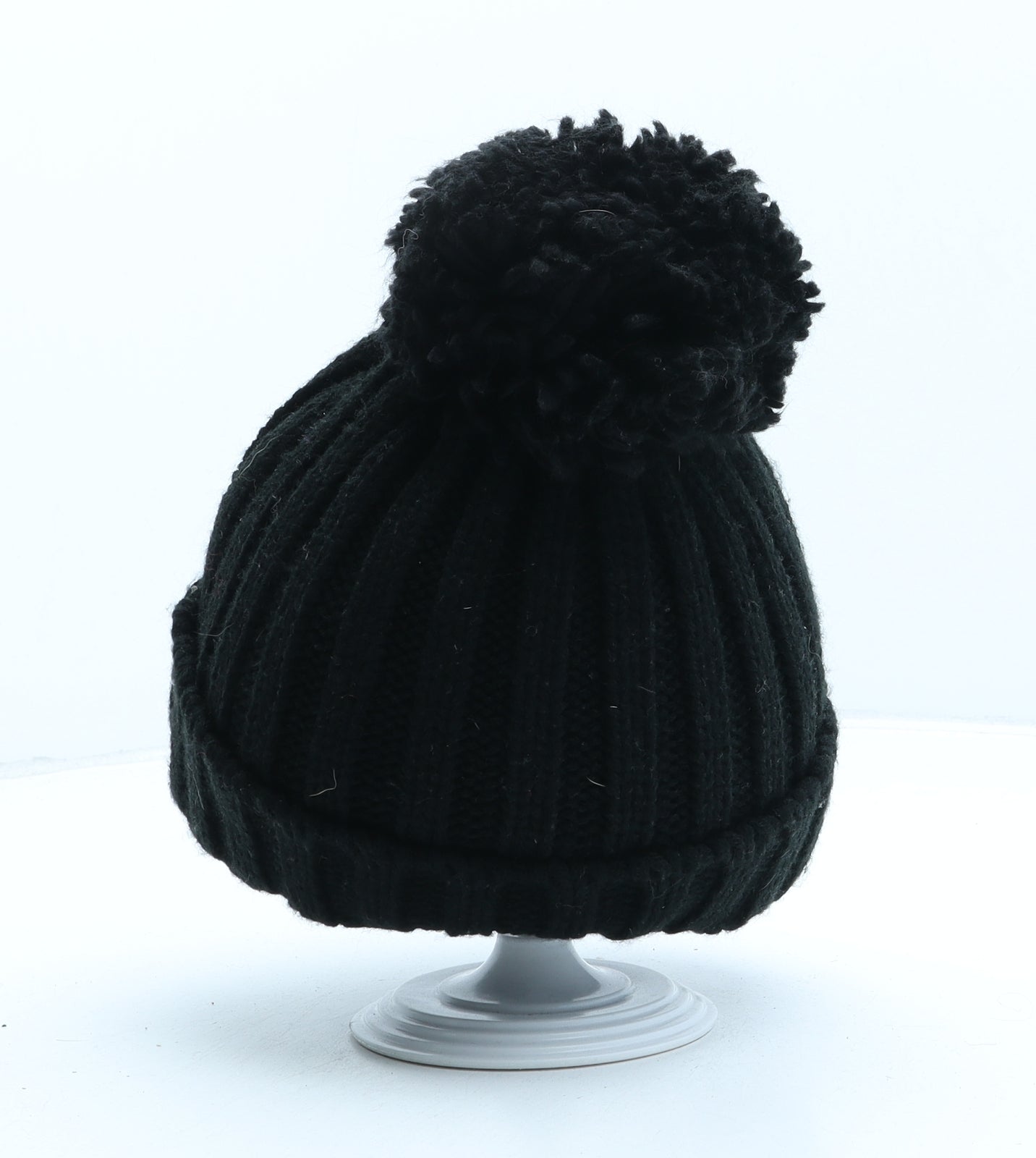 NEXT Boys Black Acrylic Bobble Hat One Size - Batman UK Size 3-4 Years