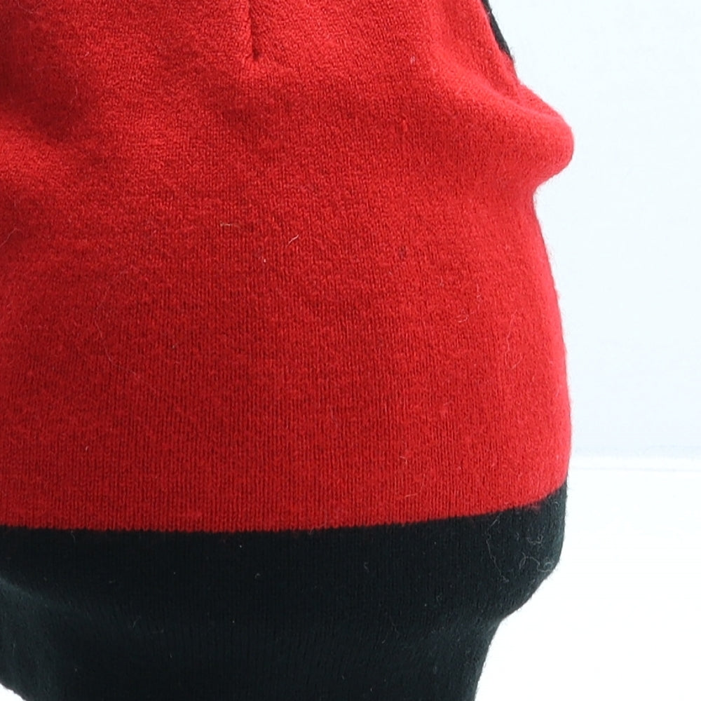 Young Dimension Girls Red Colourblock Acrylic Beanie One Size - Minnie mouse UK Size 3-6 Years