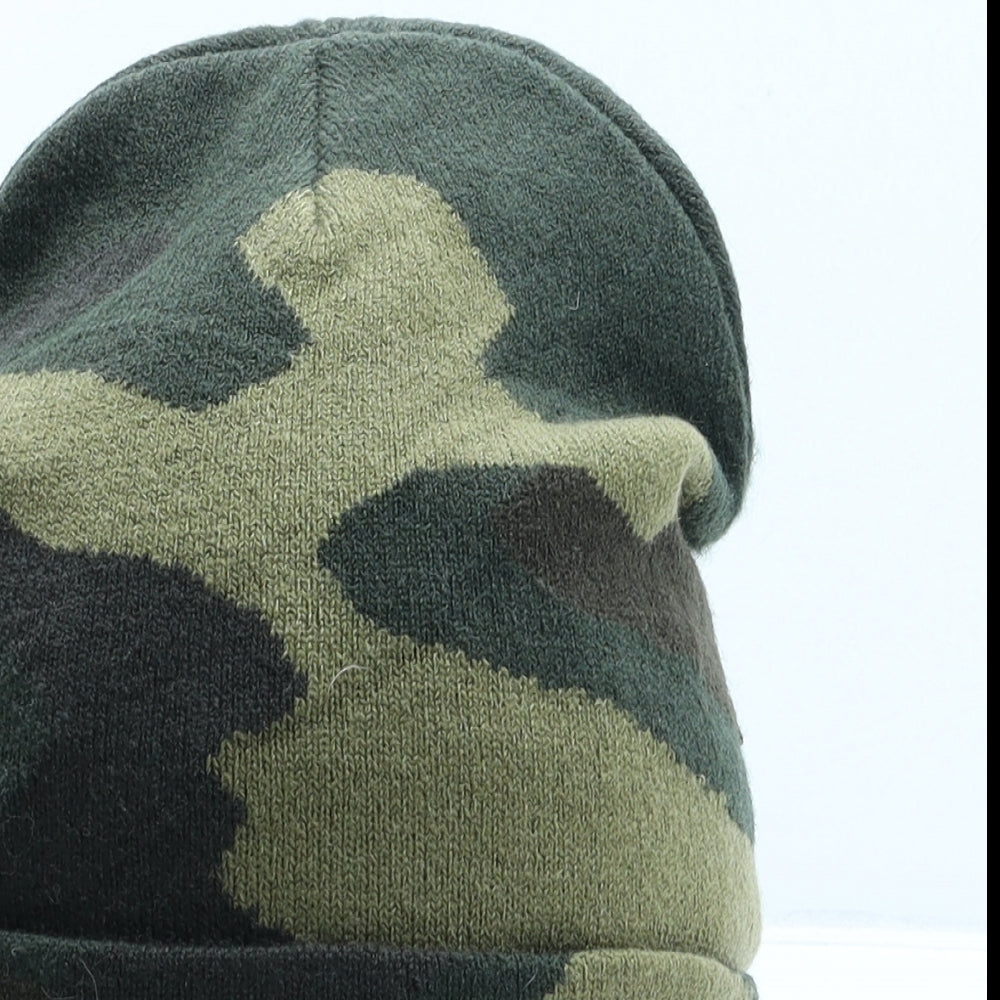 New York Supply Co Mens Green Camouflage Acrylic Beanie One Size