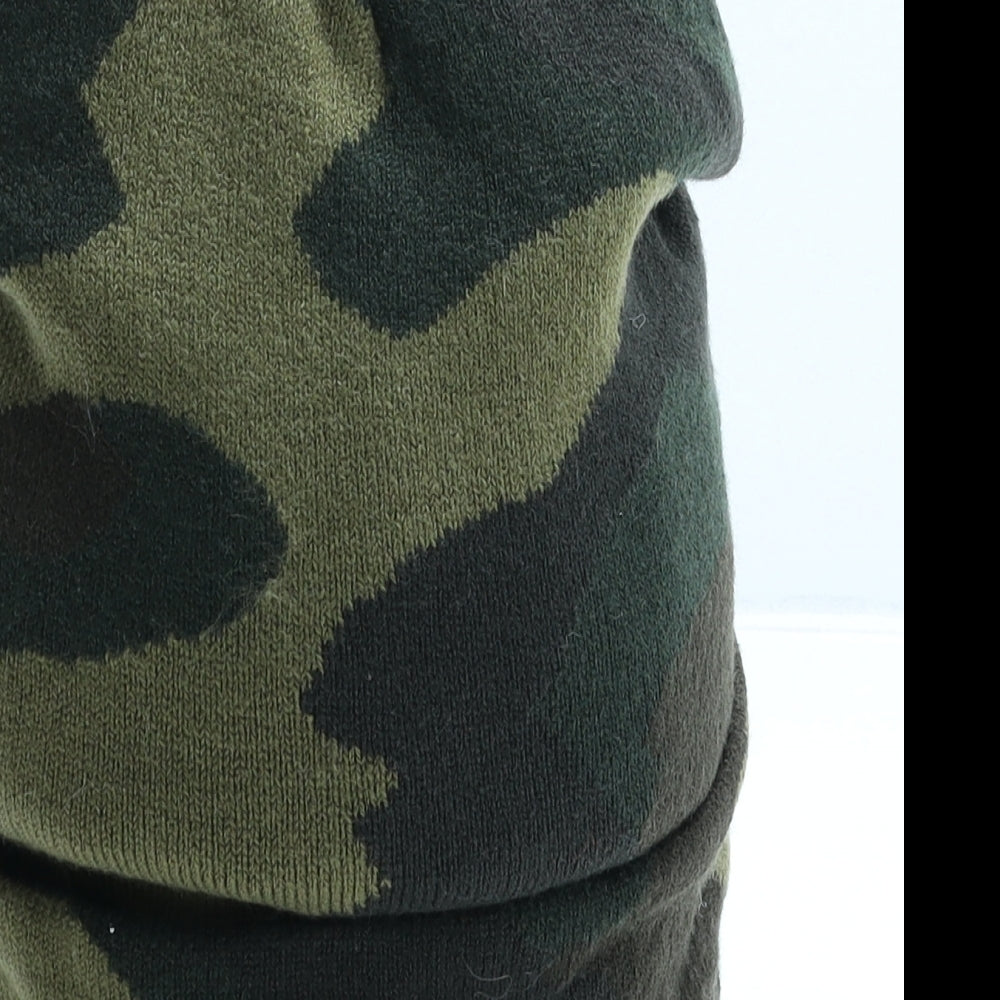 New York Supply Co Mens Green Camouflage Acrylic Beanie One Size