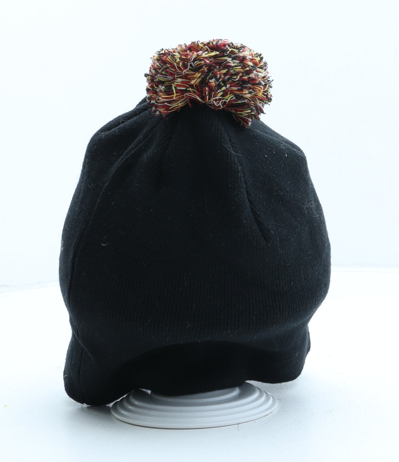 Penguin Mens Black Cotton Beanie One Size - Pom Pom Detail