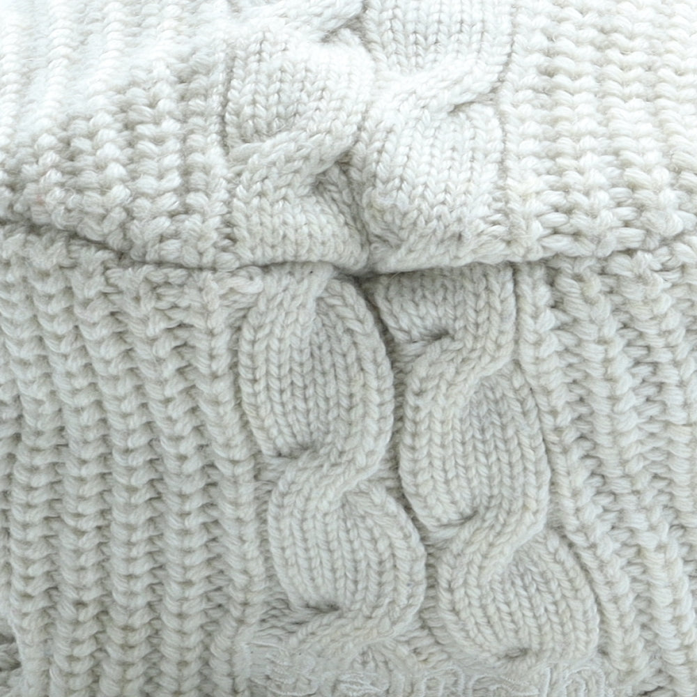 Preworn Womens Beige Acrylic Trapper Hat One Size