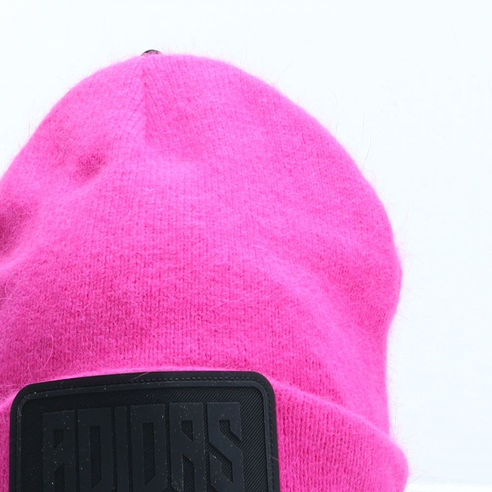 adidas Womens Pink Acrylic Beanie One Size