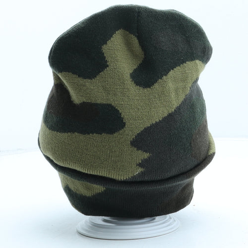 Primark Mens Green Camouflage Acrylic Beanie One Size