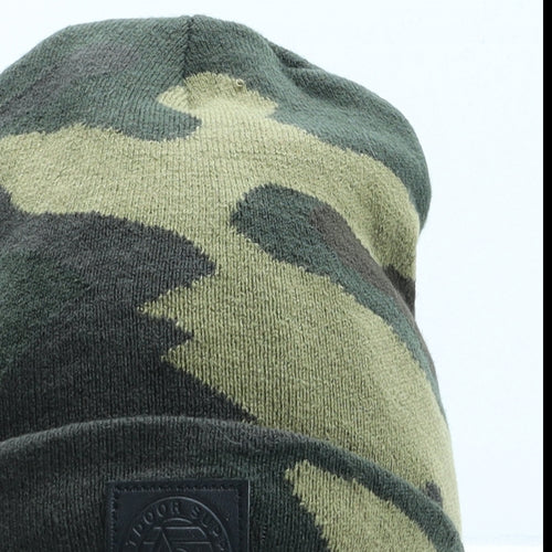 Primark Mens Green Camouflage Acrylic Beanie One Size
