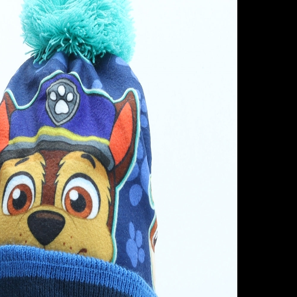 Nickelodeon Boys Blue Acrylic Bobble Hat One Size - Paw Patrol