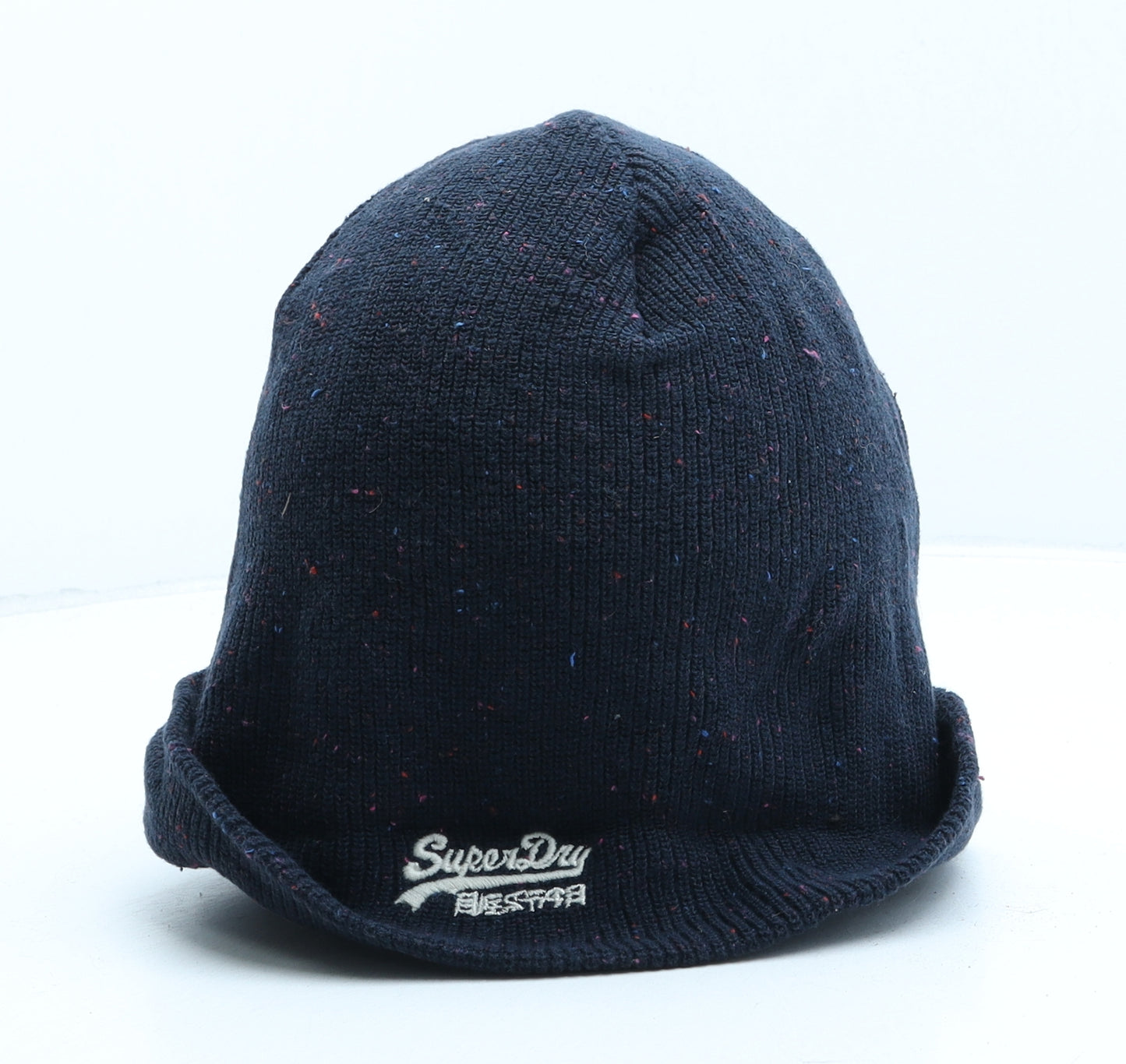 Superdry Mens Blue Cotton Beanie One Size