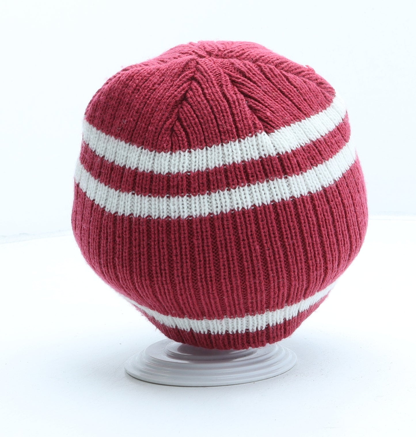 Stoke City F.C Mens Red Striped Acrylic Beanie One Size