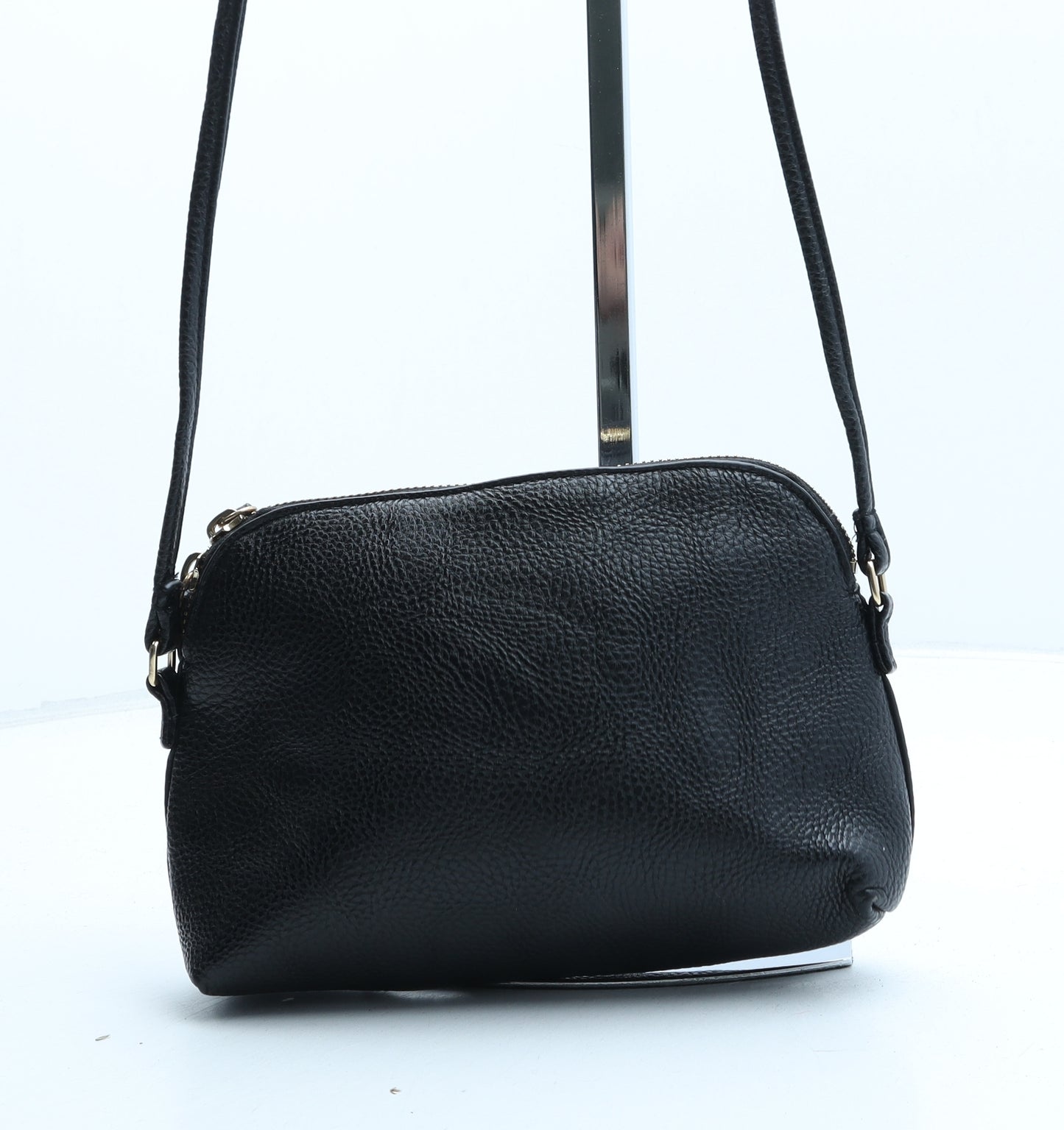 H&M Womens Black Polyurethane Crossbody Size Small
