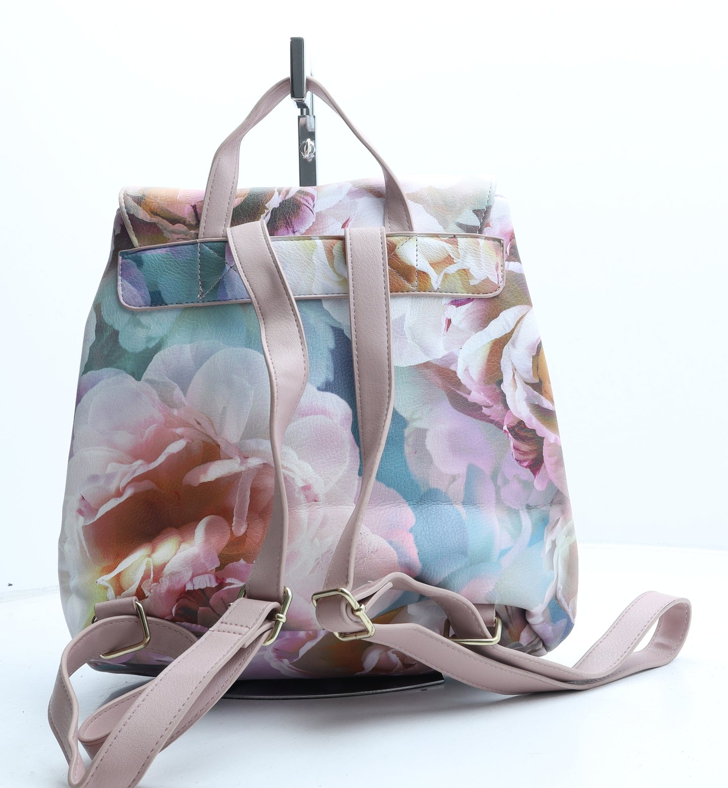 Paperchase Womens Multicoloured Floral Polyurethane Backpack Size Medium